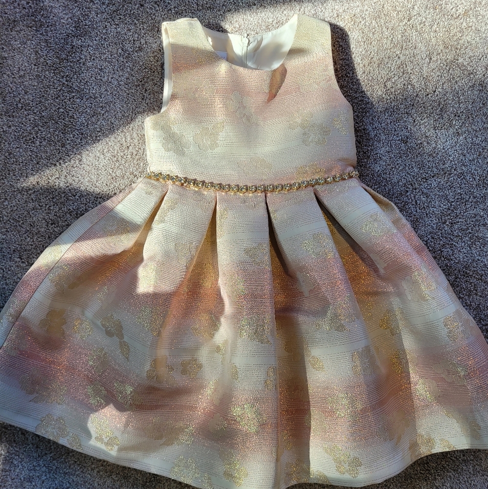 Iris & Ivy pink and cream dress